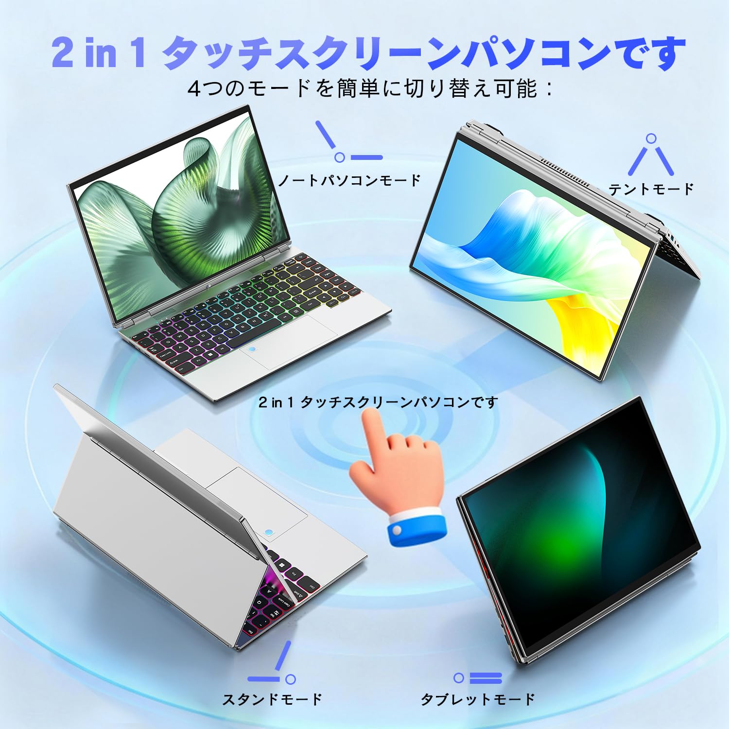Amazon.co.jp: ノートパソコン SOOYA 2-in1ノートPC office2024搭載